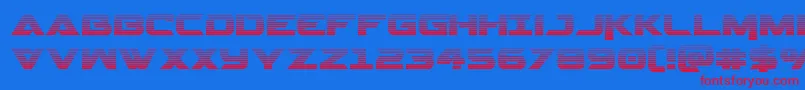 フォントGemina2grad – 赤い文字の青い背景