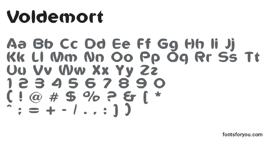 Voldemort Font – alphabet, numbers, special characters
