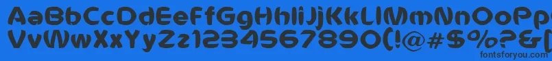 フォントVoldemort – 黒い文字の青い背景
