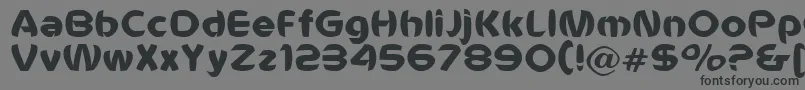 フォントVoldemort – 黒い文字の灰色の背景