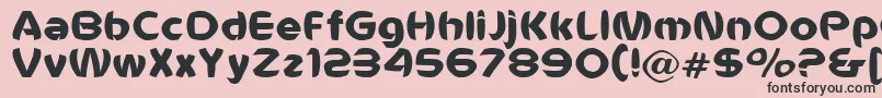 フォントVoldemort – ピンクの背景に黒い文字