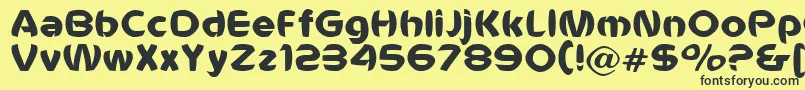 Voldemort Font – Black Fonts on Yellow Background