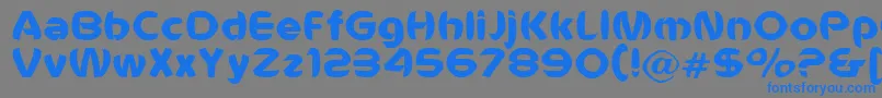 フォントVoldemort – 灰色の背景に青い文字