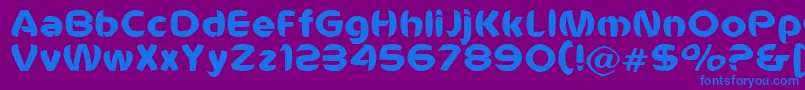 Voldemort Font – Blue Fonts on Purple Background
