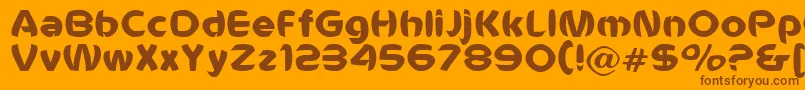 Voldemort Font – Brown Fonts on Orange Background