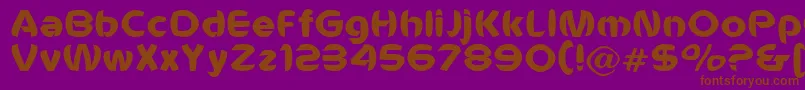 Шрифт Voldemort – коричневые шрифты на фиолетовом фоне
