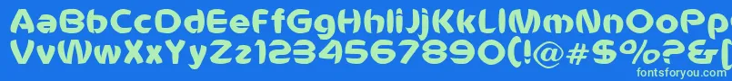 Voldemort Font – Green Fonts on Blue Background