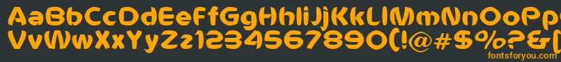 Шрифт Voldemort – оранжевые шрифты на чёрном фоне