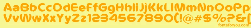 Voldemort Font – Orange Fonts on Yellow Background