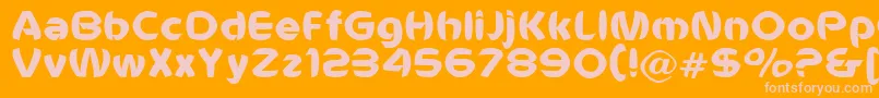 Voldemort Font – Pink Fonts on Orange Background