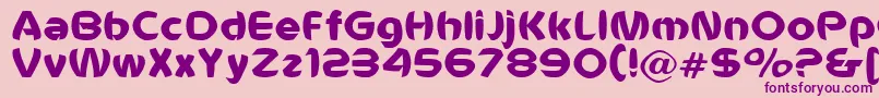 Voldemort-fontti – violetit fontit vaaleanpunaisella taustalla