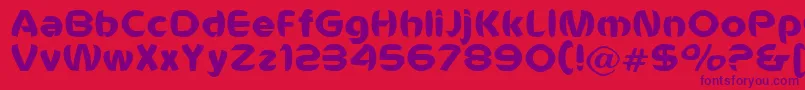 フォントVoldemort – 赤い背景に紫のフォント
