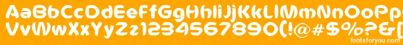 Voldemort Font – White Fonts on Orange Background