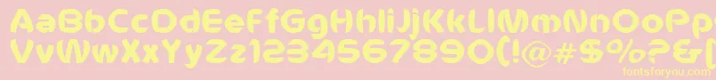 Voldemort Font – Yellow Fonts on Pink Background