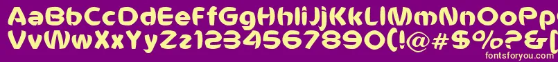フォントVoldemort – 紫の背景に黄色のフォント