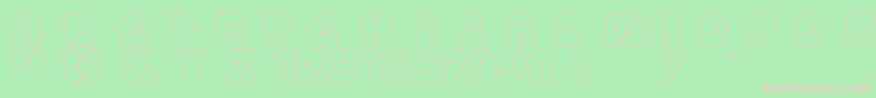 Czcionka Bigardofanzine3 – różowe czcionki na zielonym tle
