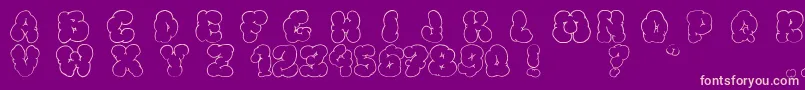 Bigardofanzine3 Font – Pink Fonts on Purple Background