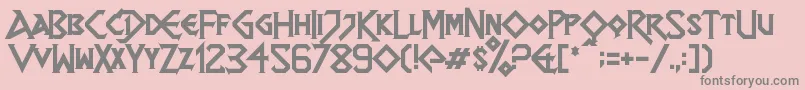 Dragonslapper Font – Gray Fonts on Pink Background