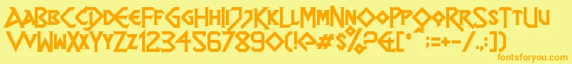 Dragonslapper Font – Orange Fonts on Yellow Background