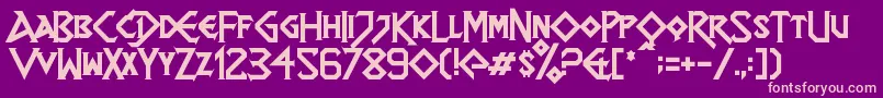 Dragonslapper Font – Pink Fonts on Purple Background