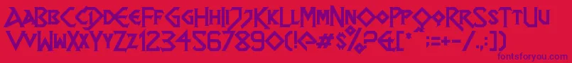 Dragonslapper Font – Purple Fonts on Red Background