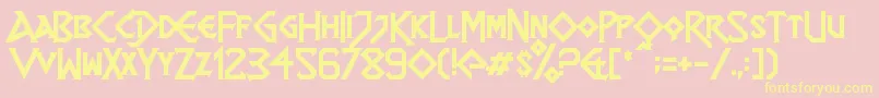 Dragonslapper Font – Yellow Fonts on Pink Background
