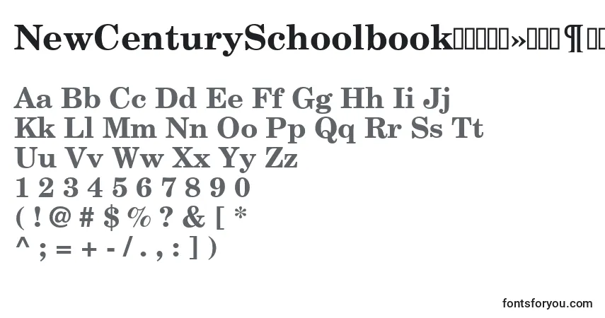 NewCenturySchoolbookРџРѕР»СѓР¶РёСЂРЅС‹Р№ Font – alphabet, numbers, special characters