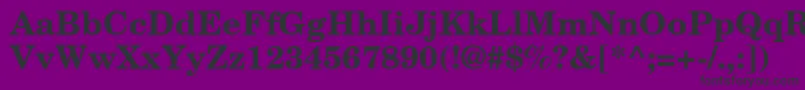 NewCenturySchoolbookРџРѕР»СѓР¶РёСЂРЅС‹Р№-Schriftart – Schwarze Schriften auf violettem Hintergrund