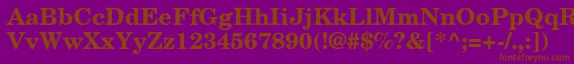 NewCenturySchoolbookРџРѕР»СѓР¶РёСЂРЅС‹Р№ Font – Brown Fonts on Purple Background