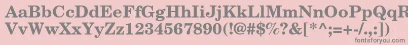 NewCenturySchoolbookРџРѕР»СѓР¶РёСЂРЅС‹Р№-Schriftart – Graue Schriften auf rosa Hintergrund