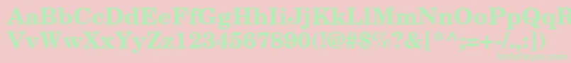 NewCenturySchoolbookРџРѕР»СѓР¶РёСЂРЅС‹Р№ Font – Green Fonts on Pink Background