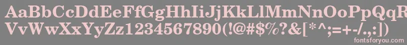 NewCenturySchoolbookРџРѕР»СѓР¶РёСЂРЅС‹Р№ Font – Pink Fonts on Gray Background