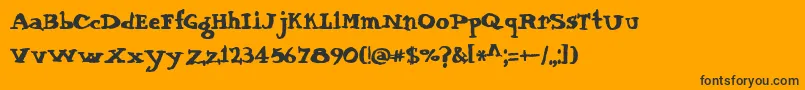 Anastasia-fontti – mustat fontit oranssilla taustalla