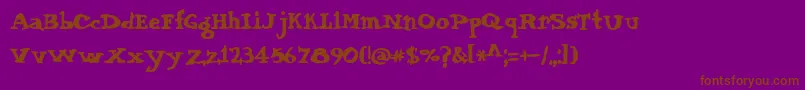 Anastasia Font – Brown Fonts on Purple Background