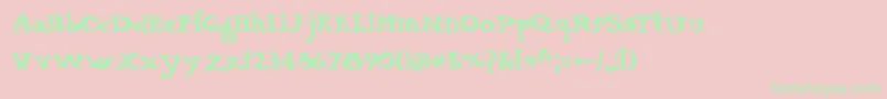 Anastasia-Schriftart – Grüne Schriften auf rosa Hintergrund