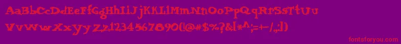 Anastasia Font – Red Fonts on Purple Background