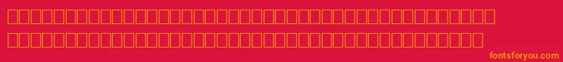 フォントFsSalem – 赤い背景にオレンジの文字