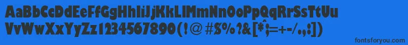 GibsoncondultraRegularDb Font – Black Fonts on Blue Background