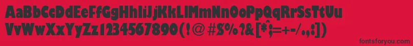 GibsoncondultraRegularDb Font – Black Fonts on Red Background