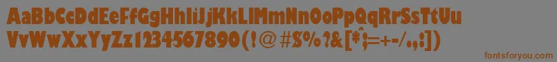 GibsoncondultraRegularDb-Schriftart – Braune Schriften auf grauem Hintergrund