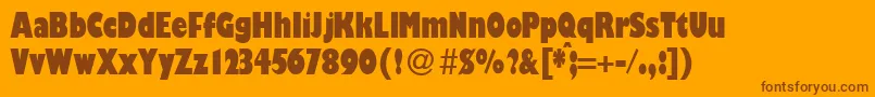 GibsoncondultraRegularDb Font – Brown Fonts on Orange Background