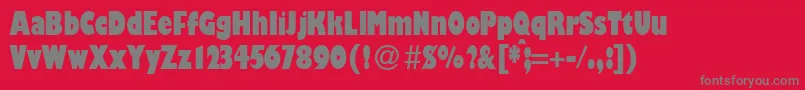 GibsoncondultraRegularDb Font – Gray Fonts on Red Background