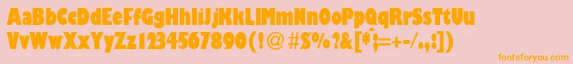GibsoncondultraRegularDb Font – Orange Fonts on Pink Background
