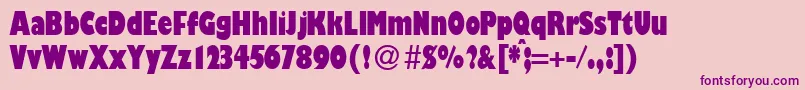 GibsoncondultraRegularDb Font – Purple Fonts on Pink Background