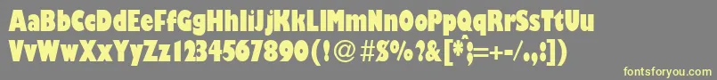 GibsoncondultraRegularDb Font – Yellow Fonts on Gray Background