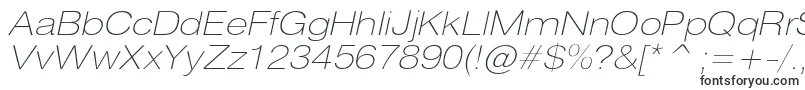 HeliosextthincItalic Font – Stretched Fonts