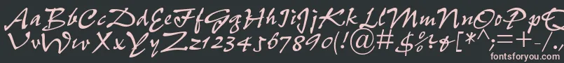 PfefferdbNormal Font – Pink Fonts on Black Background