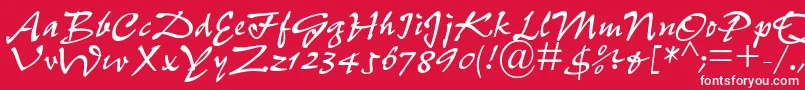 PfefferdbNormal Font – White Fonts on Red Background