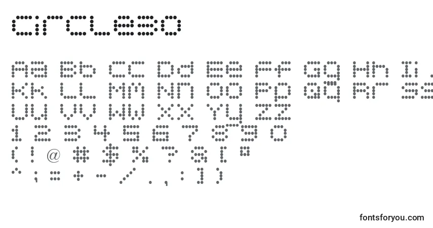 Шрифт Circle30 – алфавит, цифры, специальные символы