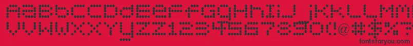 Circle30 Font – Black Fonts on Red Background